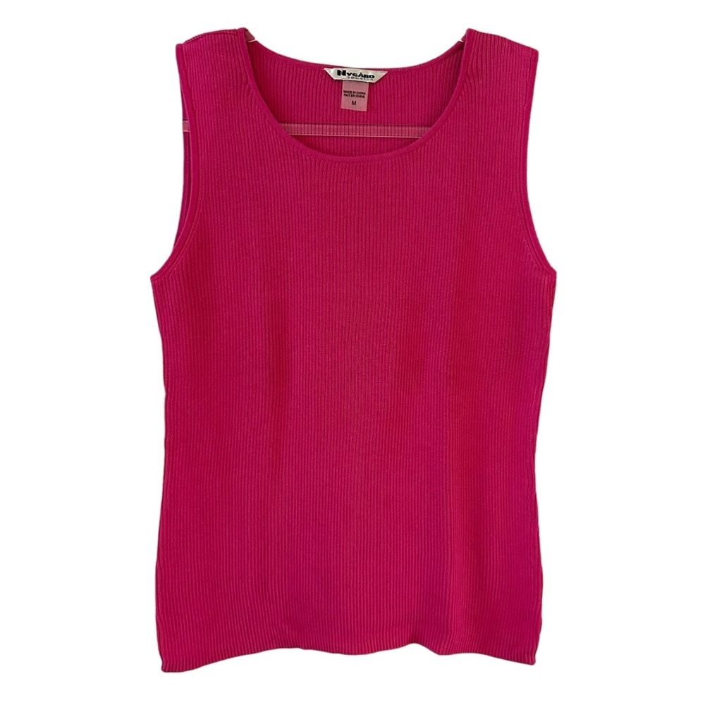 Sleeveless knit cotton & rayon pink sweater shell by Peter Nygard in EUC